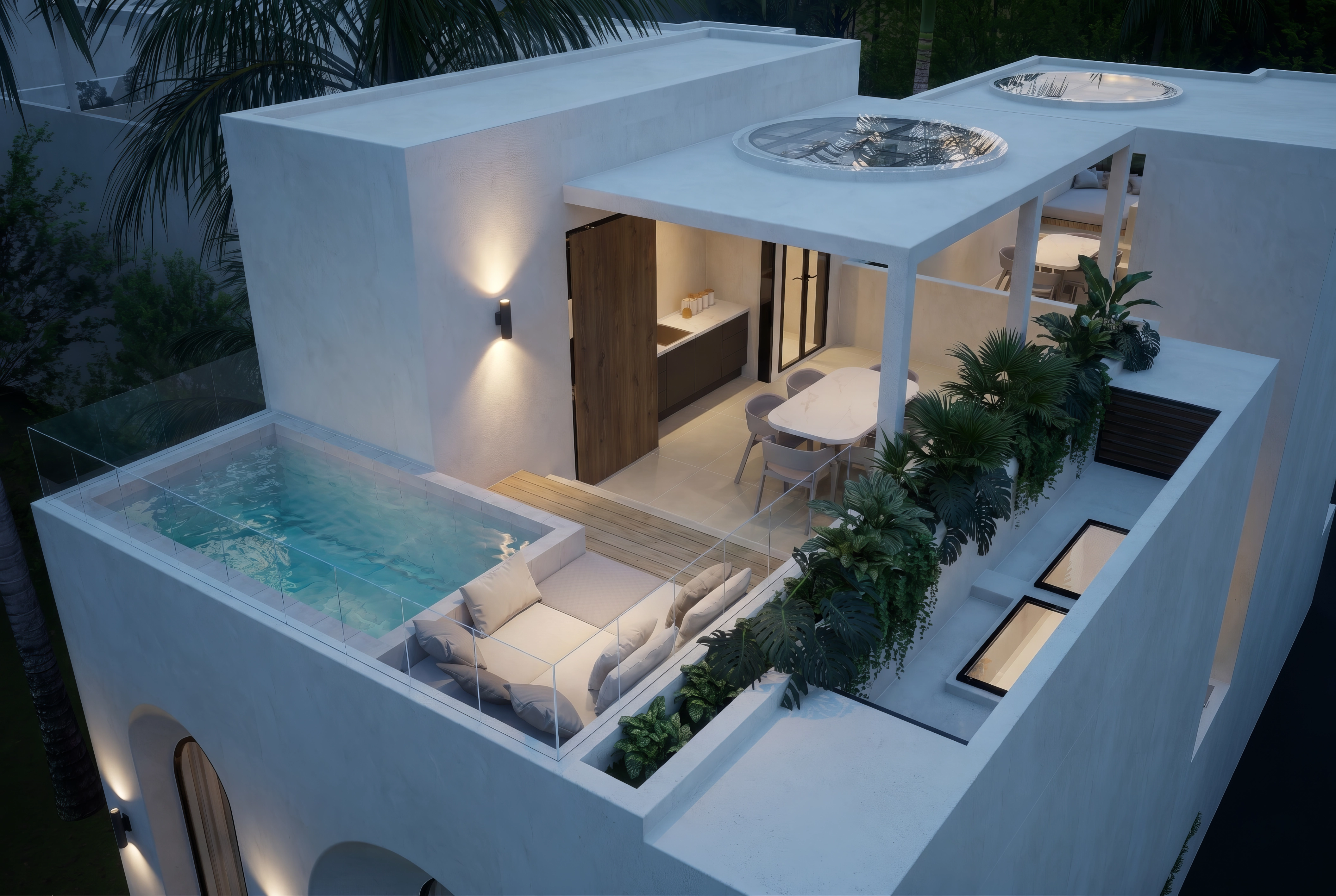Unit 9, Aerial rooftop infinity pool
