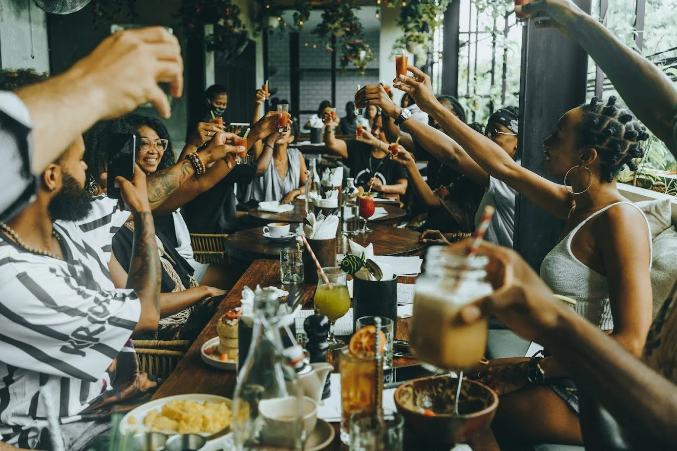 Person working on a laptop in a modern Bali villa